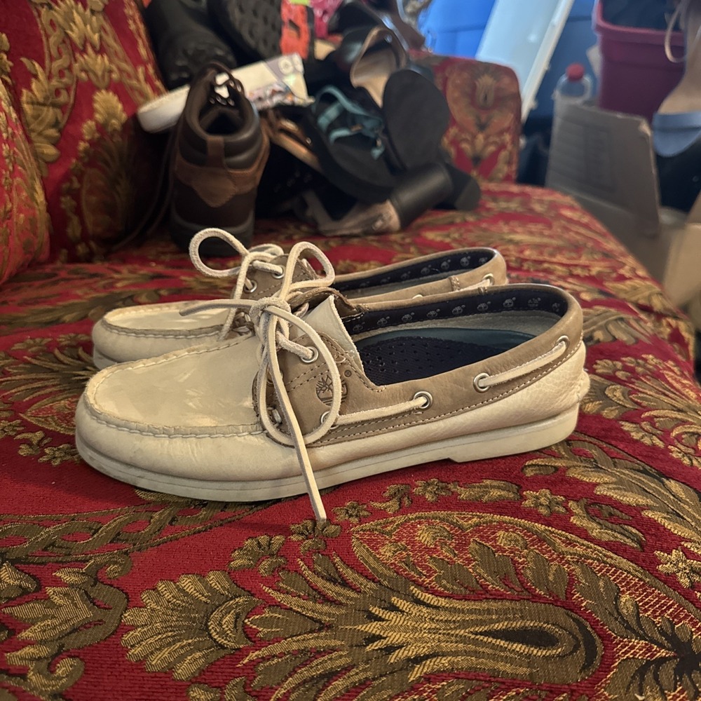 Timberland Dock Shoes 8 M Men's Beige And Tan